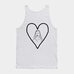 Distracted Boyfriend Valentine for Mystery Woman Outline Tank Top